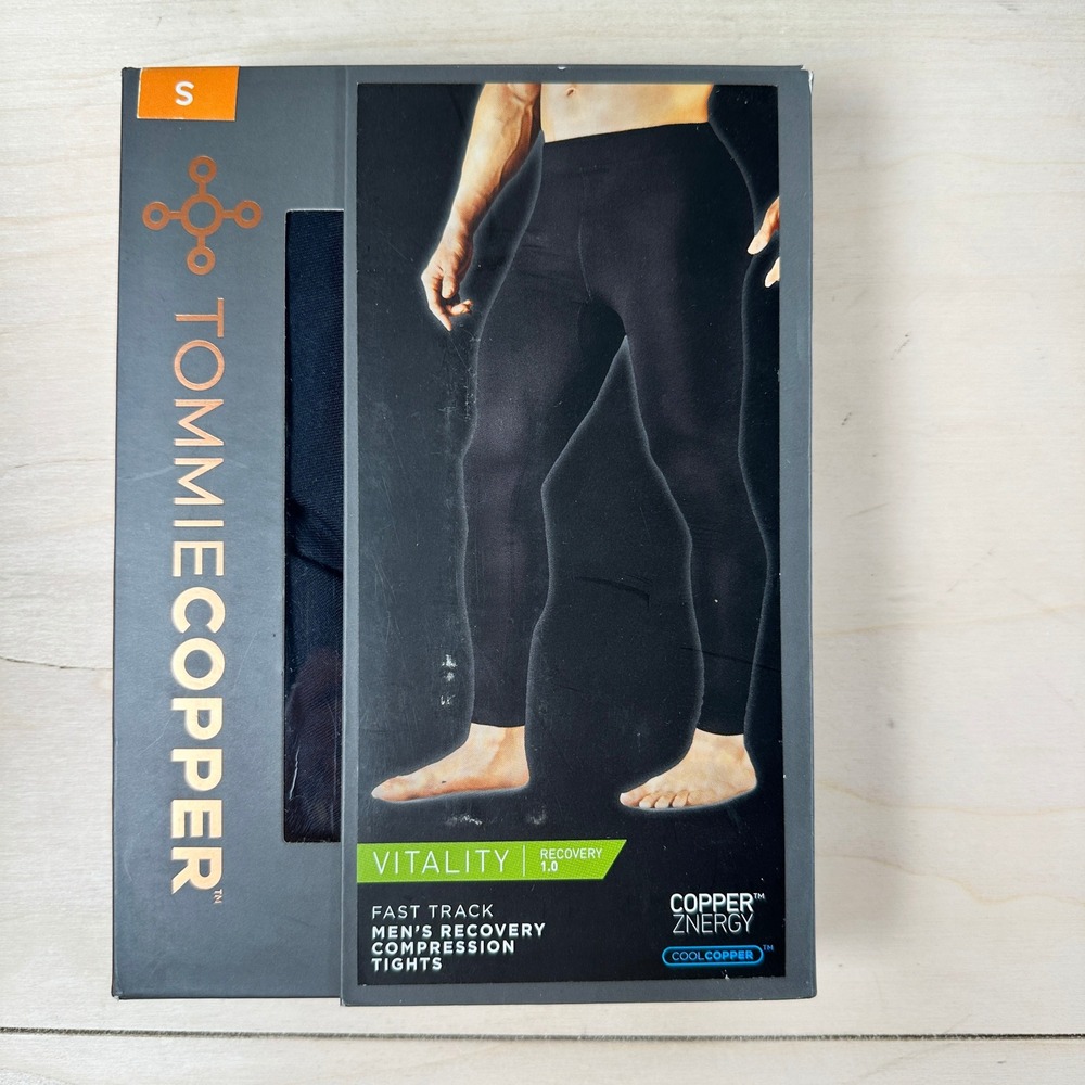 NWT Tommy Copper Vitality Recovery Compression Tights Mens S Fast Track‎